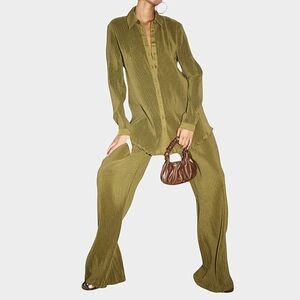 PrettyLittleThing Olive Green Pantsuit